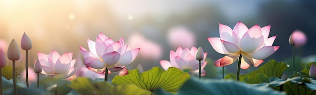 Fondo de flores de loto