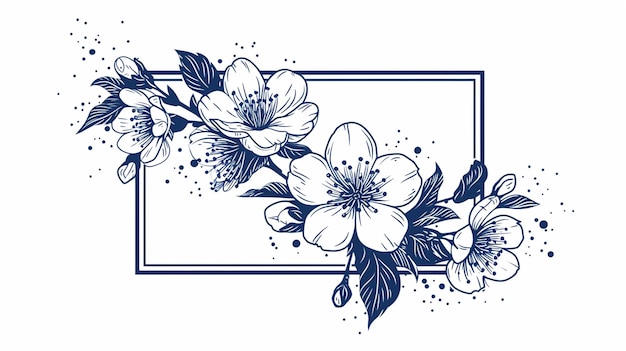 Fondo de flores modernas y dibujadas a mano
