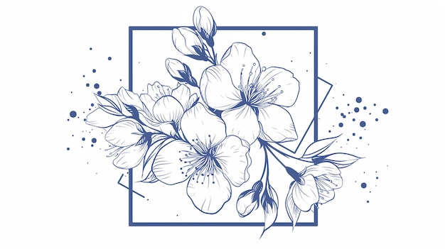 Fondo de flores modernas y dibujadas a mano