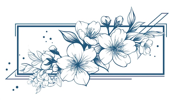Fondo de flores modernas y dibujadas a mano