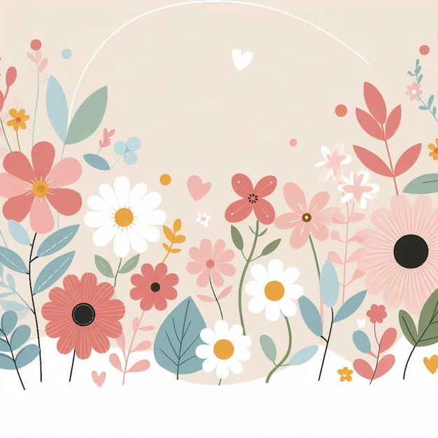 Fondo de flores papel tapiz de escritorio vector lindo