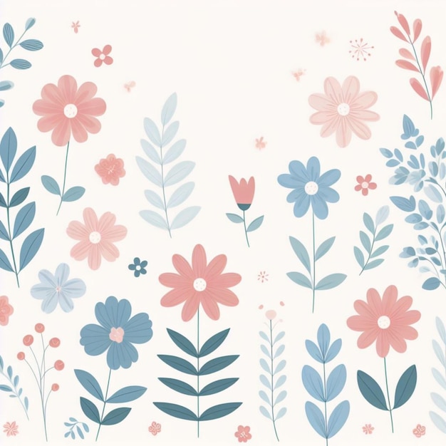 Fondo de flores papel tapiz de escritorio vector lindo