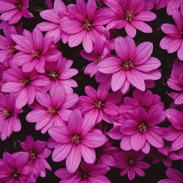 un fondo con flores púrpuras y rosas