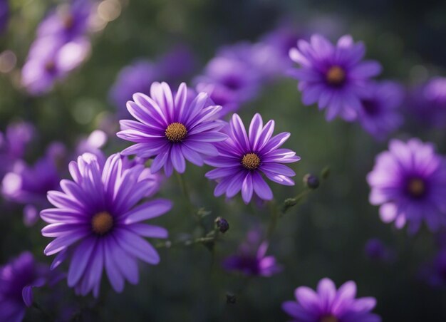 Foto un fondo de flores púrpuras
