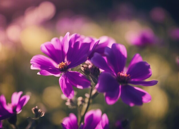 Un fondo de flores púrpuras