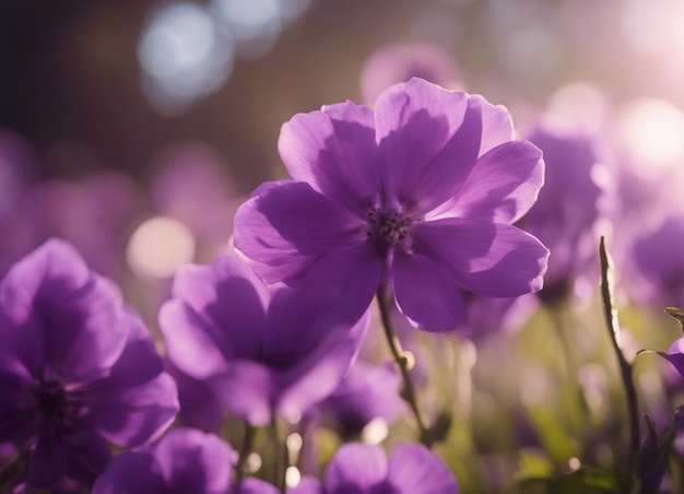 Un fondo de flores púrpuras