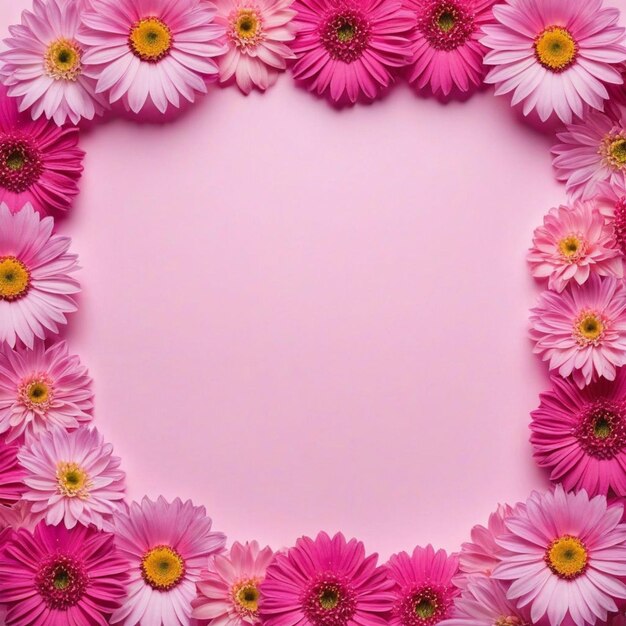 Fondo de flores rosadas con espacio vacío para texto o diseño de tarjeta de felicitación Tarjeta postal para Internati