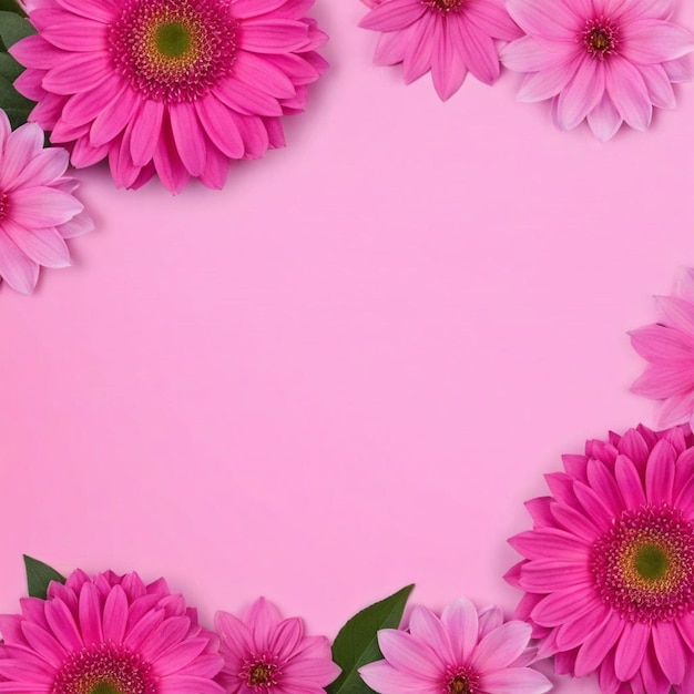 Foto fondo de flores rosadas con espacio vacío para texto o diseño de tarjeta de felicitación tarjeta postal para internati