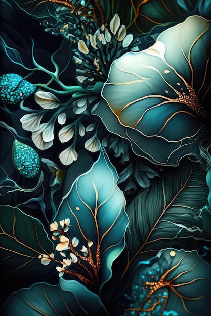 Un fondo de flores tropicales