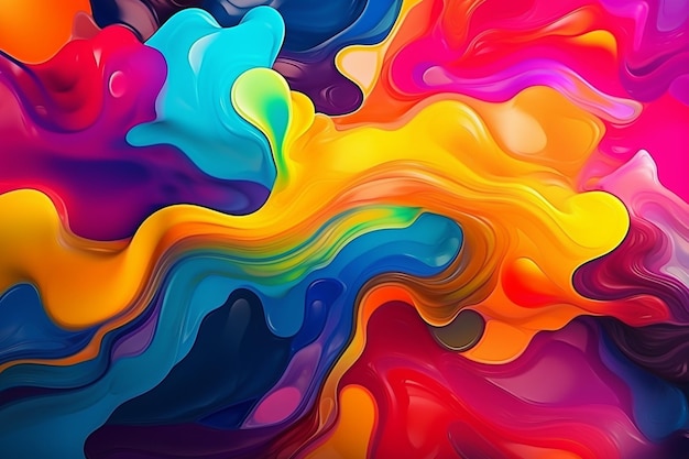 Fondo fluido abstracto con gradiente colorido