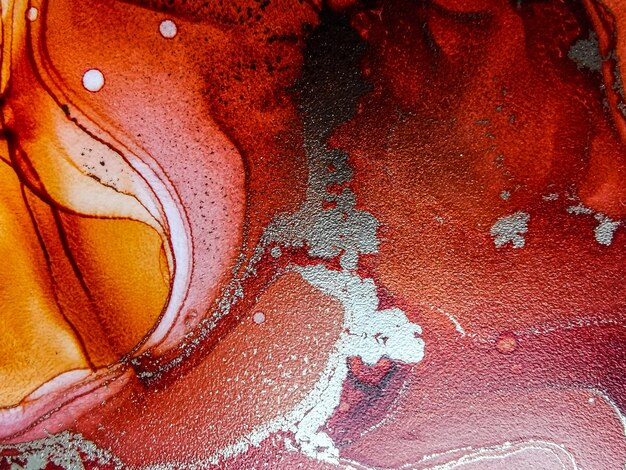 Fondo fluido de color brillante abstracto pintura de alcohol dibujada a mano con rayas doradas textura de técnica de tinta líquida para el diseño de fondo