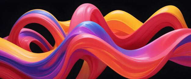 Fondo fluido colorido papel tapiz ondulado abstracto futurista y moderno objeto aislado