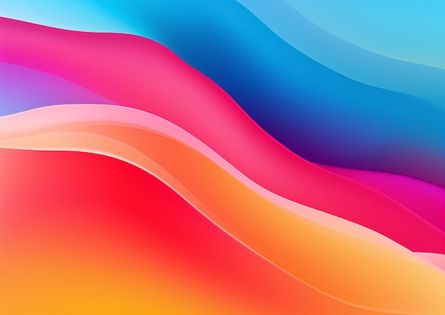 Fondo de flujo de fluidos colorido Patrón de ondas de colores fluidos Fondo de verano Posición de gradiente colorido