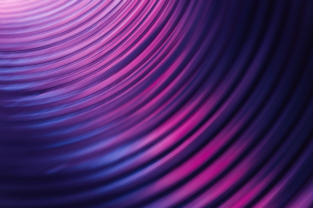 Fondo fluorescente Desenfoque de textura curva Luz futurista Desenfocado neón rosa púrpura azul degradado de color resplandor en superposición abstracta con surcos oscuros