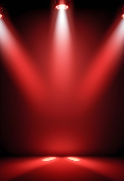 Fondo de fondo con iluminación de focos rojos para volantes carteles y pancartas