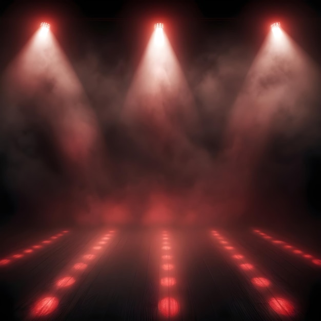 Fondo de fondo con iluminación de focos rojos para volantes