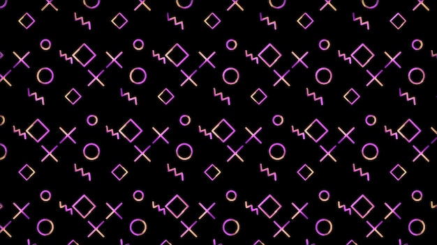 Fondo de fondo negro con efecto de neón de bucle brillante