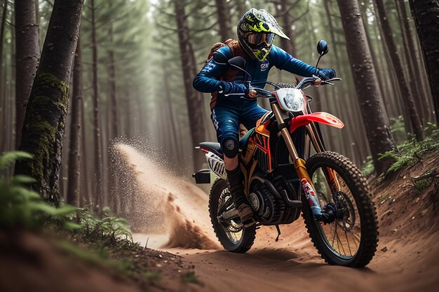 Fondo de fondo de pantalla de campo a través de bicicleta de deportes extremos al aire libre de carrera de motos todoterreno de montaña