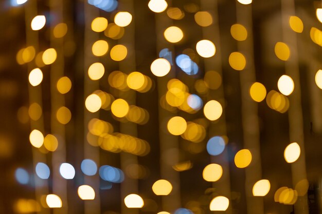 Fondo en forma de bokeh, mucho bokeh de Año Nuevo. Foto de alta calidad