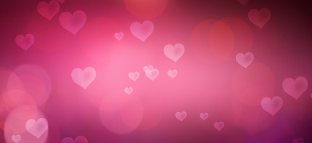 Fondo en forma de corazón rosa del día de san valentín