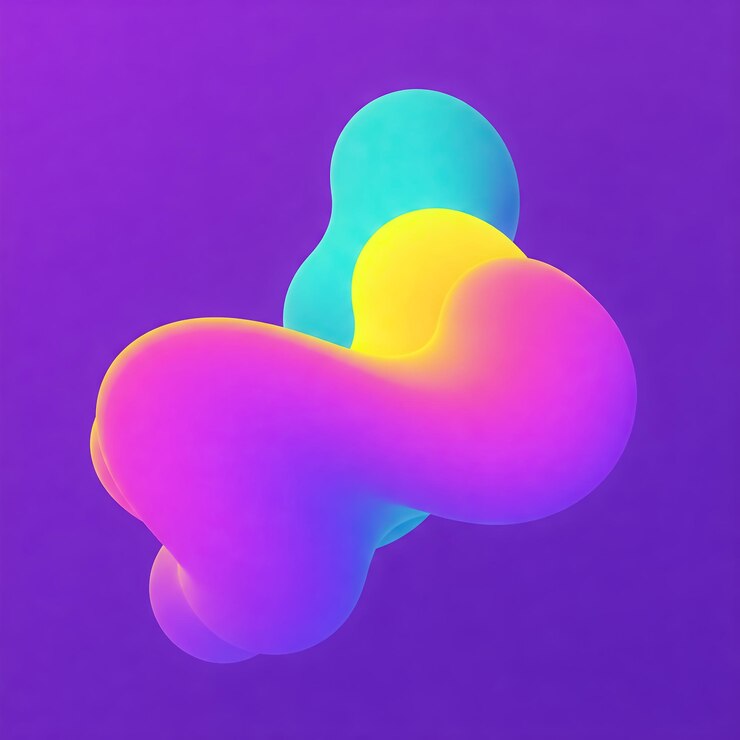 Foto fondo de forma fluida 3d de colores abstractos