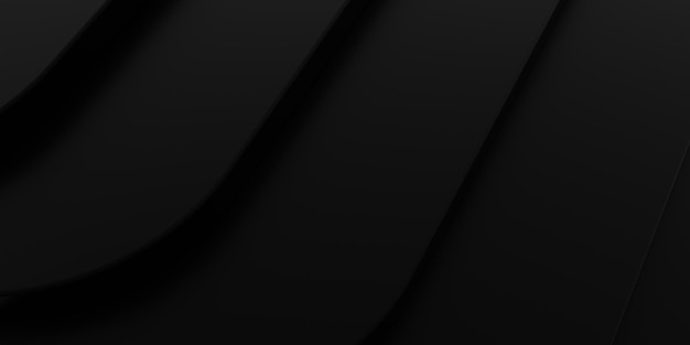 Fondo de forma negra oscura abstracta con alta resolución diseño moderno minimalista para presentaciones de negocios renderización 3D