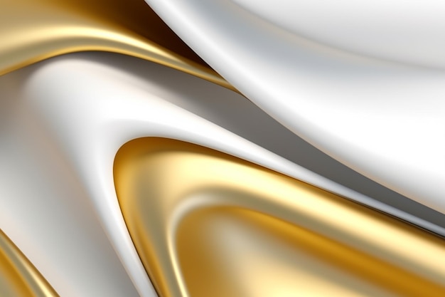 fondo de forma suave futurista blanco y dorado