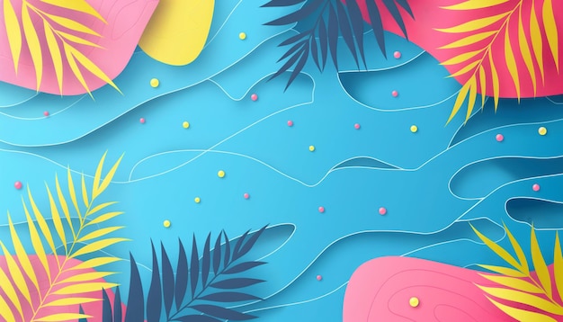 fondo con formas abstractas coloridas para la colección de verano