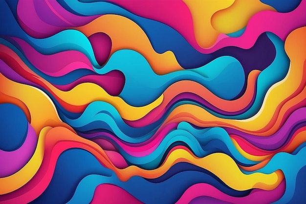 Fondo de formas abstractas y coloridas onduladas