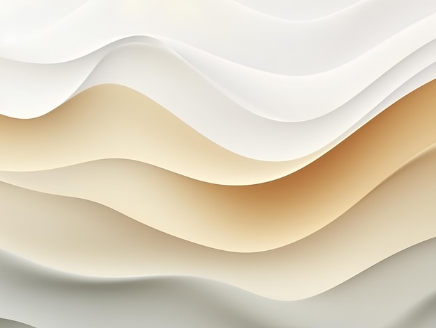 Fondo con formas geométricas y ondas colores blanco y beige IA