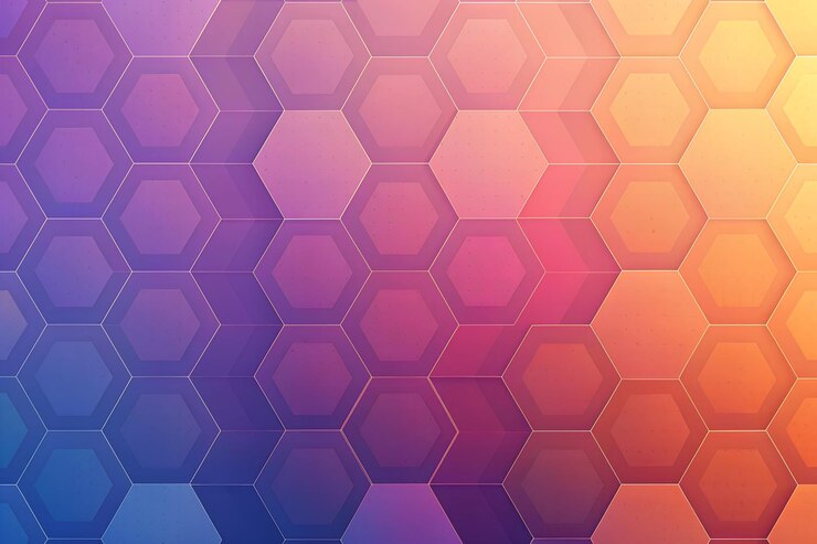 Foto fondo de formas de hexágono abstracto degradado