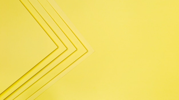 Fondo de formas de papel amarillo