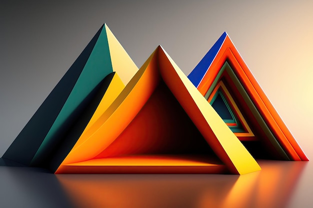 Fondo de formas triangulares 3D