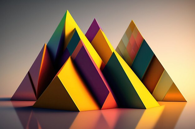 Fondo de formas triangulares 3D