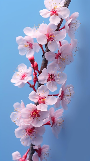 El fondo de la foto de la flor de cerezo generado por la IA