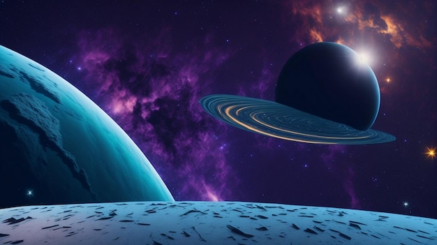 Fondo de foto gratis de imagen espacial ilustración de espacio salvaje fondo de galaxia 3D