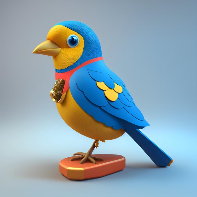Fondo de foto de pájaro de juguete para diseñadores.