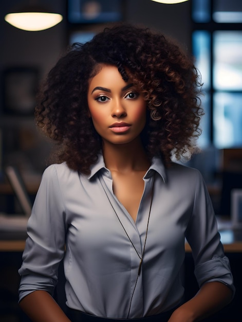 Fondo de foto de stock de chica linda de retrato de mujer negra africana