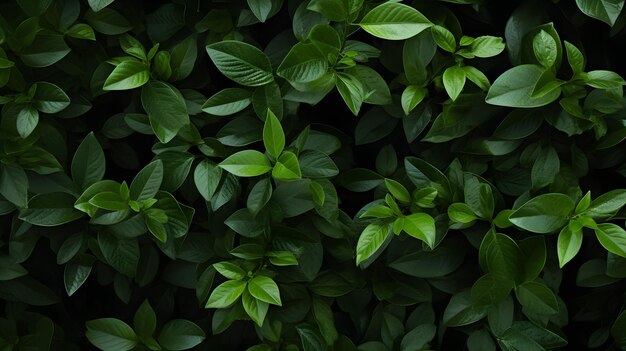 Fondo fotográfico con primer plano de hojas verdes