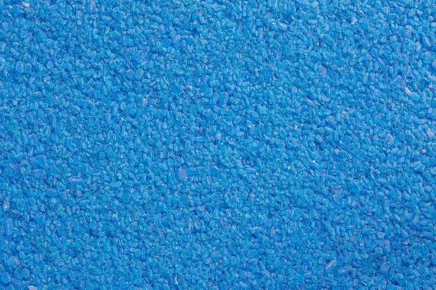 Fondo de fotograma completo y textura de gránulos de sulfato de cobre azul closeup