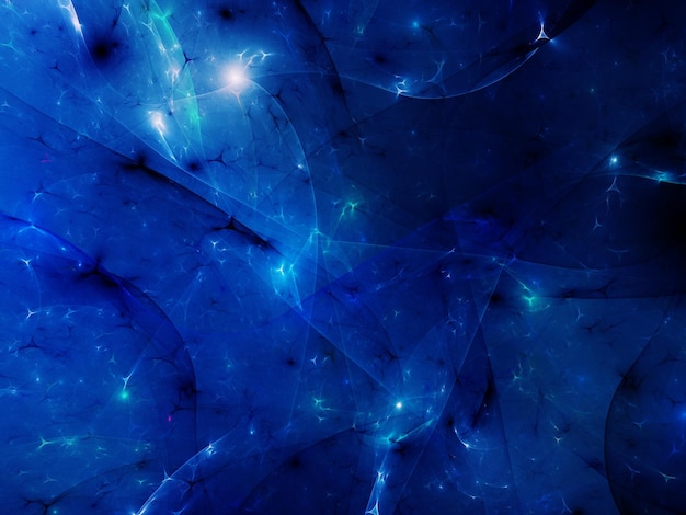 fondo fractal abstracto azul ilustración de renderización en 3D