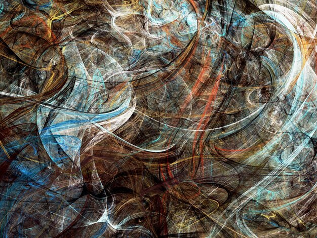 fondo fractal abstracto marrón ilustración de renderización en 3D