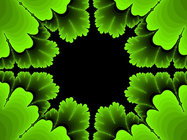 Fondo fractal verde amarillo