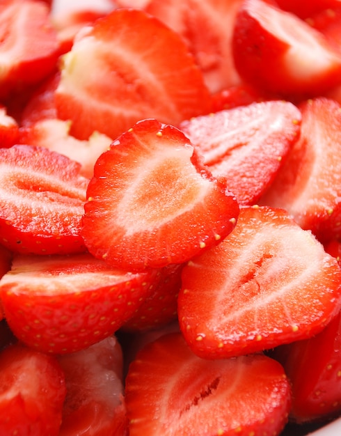 Fondo de fresas frescas