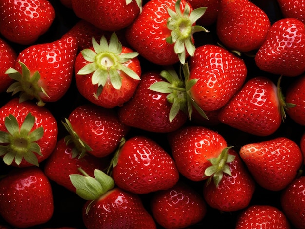 Fondo de fresas frescas