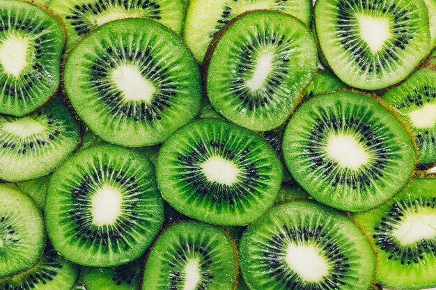 Fondo fresco macro de la fruta de kiwi