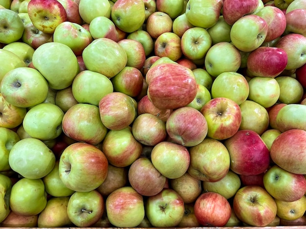 Fondo de fruta fresca de manzana madura