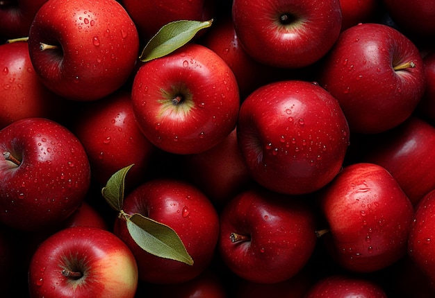 fondo de fruta de manzana vista superior imagen realista