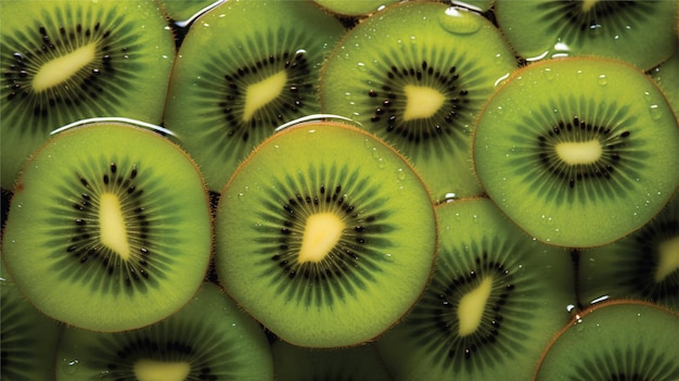 fondo de fruta de rodaja de kiwi fresco