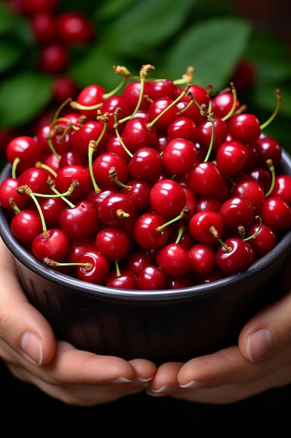 Foto fondo de frutas de cereza hd 8k papel tapiz imagen fotográfica de stock